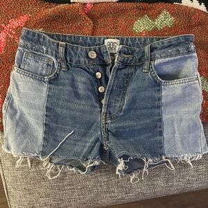 BDG Blue Jean Shorts Distressed Cut-Offs. Two toned denim